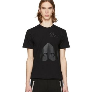 Comme des Garcons PLAY Three Hearts T-Shirt Black